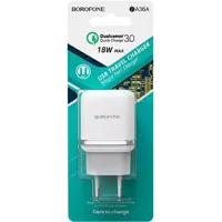 Зарядне BOROFONE BA36A 1USB QC3.0 3A white), мініатюра зображення № 1