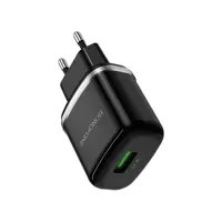 Зарядне BOROFONE BA36A 1USB 3A QC3.0 black), мініатюра зображення № 1