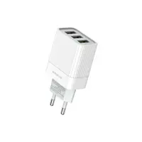 Мережеве Зарядне BOROFONE BA40A 3USB 3A QC3.0 18W white), мініатюра зображення № 1