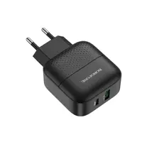 Зарядне BOROFONE BA46A Premium PD+QC3.0 USB-A and USB-C/3A black