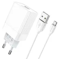 Зарядне BOROFONE BA47A 1USB 3A QC3.0 + Micro white