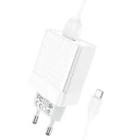 Зарядне BOROFONE BA47A 1USB 3A QC3.0 + Type-C white