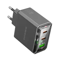 Зарядне BOROFONE BAS34A PD65W USB-A 2USB-C чорний), мініатюра зображення № 1