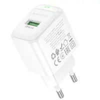 Зарядне BOROFONE BAS42A 1USB QC3.0 3A white), мініатюра зображення № 1