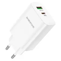 Зарядне BOROFONE BN10 PD 65W dual port (USB-A/USB-C) білий