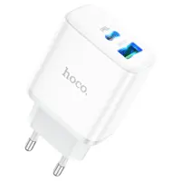 Мережеве Зарядне HOCO C105A USB 3.0А Type-C PD20W QC3.0 білий