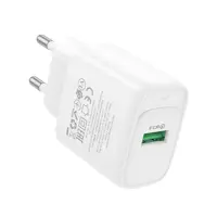 Мережеве зарядне HOCO C140A 1USB 3A 18W QC3.0 white), мініатюра зображення № 1