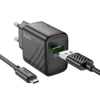 Зарядне HOCO CS21A 1USB 3А QC3.0 18W з кабелем Micro Black), мініатюра зображення № 10