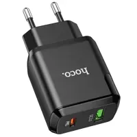 Зарядне HOCO N5 1USB 1Type-C 3А PD 20W QC3.0 чорне), мініатюра зображення № 1