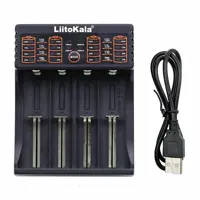 Зарядне LitoKala Lii-402 для 1-4 елементів 10440-26650 Ni-Mh, Li-Ion, Li-Fe від USB + ПаверБанк), мініатюра зображення № 1