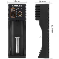 Зарядне LiitoKala Lii-100B для 1 елемента 10440-26650 Ni-Mh, Li-Ion, Li-Fe, від USB +ПоверБанк), мініатюра зображення № 1