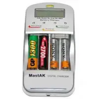 Зарядне MASTAK MW-998 (4*R6, 4*R3) + адаптер 12 V c дисплеем