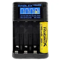 Зарядне RABLEX RB-408 для 4 елементів 10440-26650, Ni-Mh, Li-Ion, Ni-Cd від Type C), мініатюра зображення № 1