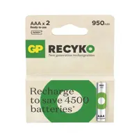 Акумулятор GP ReCyko Ni-MH AAA HR03 950mAh 2BL), мініатюра зображення № 2