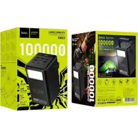 power bank Hoco DB03 Endure 100000mAh 6xUSB 2xType-C PD22.5W QC3.0 Led Lamp чорний), мініатюра зображення № 2