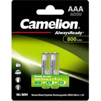 Акумулятор CAMELION Always Ready Ni-MH ААА R03 800 mAh  2bl), мініатюра зображення № 2