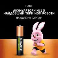 Акумулятор DURACELL HR03/ААА Ni-Mh 900mAh 4bl), мініатюра зображення № 7