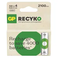 Акумулятор GP ReCyko AA Ni-Mh 2100mAh 4bl ), мініатюра зображення № 3