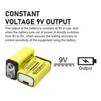 Акумулятор крона LiitoKala Li-Ion 9V 1100mAh, зарядка від USB Type-C), мініатюра зображення № 4