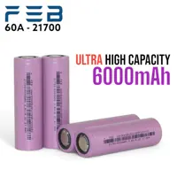 Акумулятор літієвий FEB 21700 6000mAh Li-ion 3.6V 12A без захисту), мініатюра зображення № 3