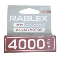 Акумулятор літієвий Rablex 18650-PR 4000mAh 3,7V Li-ion 1bl з платою захисту), мініатюра зображення № 4