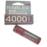 Акумулятор літієвий Rablex 18650-PR 4000mAh 3,7V Li-ion 1bl з платою захисту), мініатюра зображення № 5