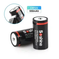 Акумулятор літієвий Soshine 16340 cr123 3,6V 550mAh з захистом, зарядка від Type-C), мініатюра зображення № 11
