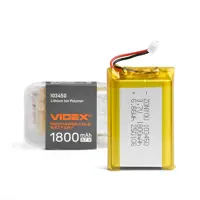 Акумулятор літієвий Videx Li-pol VLF-B103450-18 1800mAh до ліхтарів VLF-H025С, VLF-H035С, VLF-H045Z, VLF-H147, VLF-H189 (50*34*10mm)), мініатюра зображення № 2