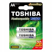 Акумулятор TOSHIBA HR6 AA 2600mAh Ready to Use Ni-MH 2bl), мініатюра зображення № 3