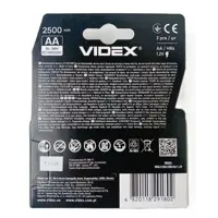 Акумулятор VIDEX Ni-MH AA HR06 2500mAh 2bl), мініатюра зображення № 3