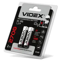 Акумулятор VIDEX Ni-MH AA HR06 2700mAh 2BL), мініатюра зображення № 4
