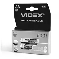 Акумулятор VIDEX Ni-MH AA HR06 600mAh 2BL), мініатюра зображення № 2