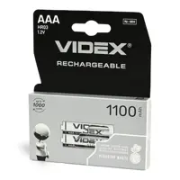 Акумулятор VIDEX Ni-MH AAA HR03 1100mAh 2BL), мініатюра зображення № 3