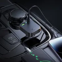 Автомобільне зарядне Hoco NZ18 2xType-C 1xUSB PD65W чорне), мініатюра зображення № 8
