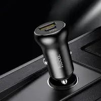 Автомобільне зарядне Hoco NZ5 PD30W QC3,0  1Type-C 1USB 3A чорний), мініатюра зображення № 5