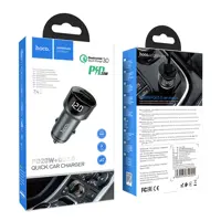 Автомобільне зарядне HOCO Z42 USB Type-C PD20W QC3.0, Light, display, Metal gray), мініатюра зображення № 3