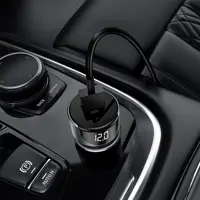 Автомобільне зарядне HOCO Z42 USB Type-C PD20W QC3.0, Light, display, Metal gray), мініатюра зображення № 7