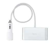 Автомобільне зарядне HOCO Z13 3 гнізда прикурювача, 2USB, 2,1A, LCD), мініатюра зображення № 6