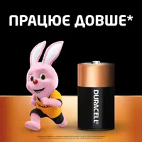 Батарейка DURACELL D LR20 MN1300 2BL), мініатюра зображення № 1