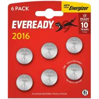 Батарейка літієва ENERGIZER EVEREADY CR2016 6BL), мініатюра зображення № 2