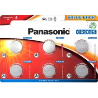 Батарейка літієва PANASONIC CR2025 6шт. (CR-2025EL/6B)), мініатюра зображення № 2