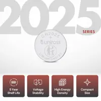 Батарейка літієва Uniross CR2025 3V bl 5шт від батарейки.com.ua, зображення 5
