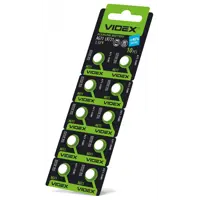 батарейка лужна Videx AG 11/LR721 BLISTER CARD 10 pcs), мініатюра зображення № 2