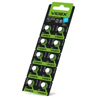 батарейка лужна Videx AG 5 (LR754) BLISTER CARD 10 pcs), мініатюра зображення № 4