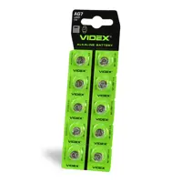 батарейка лужна Videx AG 7 (LR927) BLISTER CARD 10 pcs), мініатюра зображення № 2