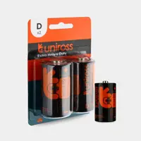 Батарейка Uniross Exrta Heavy Duty R20 D 2bl від батарейки.com.ua, зображення 5