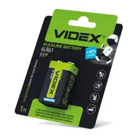 Батарейка Videx 6LR61 9V 1BL), мініатюра зображення № 4