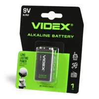 Батарейка Videx 6LR61 9V 1BL), мініатюра зображення № 2