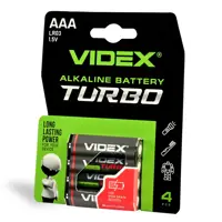 Батарейка Videx LR03 Turbo 4BL), мініатюра зображення № 2