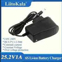 Блок живлення, Зарядне LiitoKala EU-25.2V1A Li-Ion 6s 25,2V 1A, 100-240 VAC, Роз'єм: 5,5x2,1), мініатюра зображення № 2